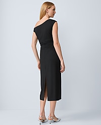 Asymmetric Off-The-Shoulder Column Dress carousel Product Image 2
