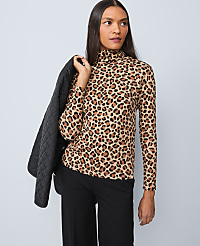Weekend Animal Print Turtleneck Top carousel Product Image 1