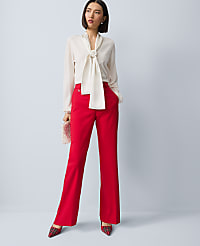 The Petite Slim Flare Trouser in Bi-Stretch carousel Product Image 4