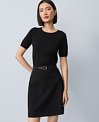 Petite Ponte Belted A-Line Skirt carousel Product Image 2