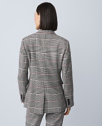 Petite Plaid Fitted Long Blazer carousel Product Image 3