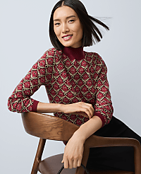 Essential Jacquard Turtleneck Sweater carousel Product Image 3