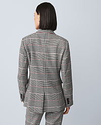 The Fitted Long Blazer in Plaid carousel Product Image 3