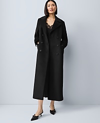 Fitted Double Breasted Long Coat carousel Product Image 1