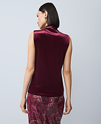 Velvet Sleeveless V-Neck Top carousel Product Image 2