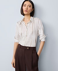 Dotted Chain Link Print Essential Shirt carousel Product Image 1
