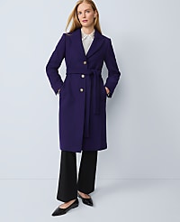 Belted Notch Collar Coat carousel Product Image 1