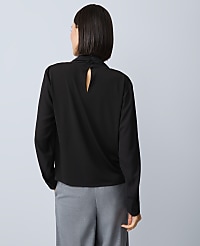 Mixed Media Cowl Neck Blouse carousel Product Image 2