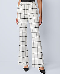 The Petite Slim Flare Trouser In Windowpane carousel Product Image 2