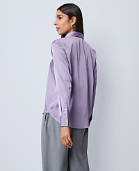 Pinstriped Satin Essential Shirt carousel Product Image 2