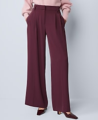 The Petite Pleated Wide-Leg Pant in Bi-Stretch carousel Product Image 3