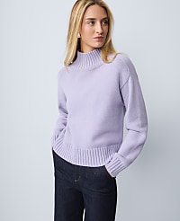 Ribbed Mock Neck Sweater carousel Product Image 1