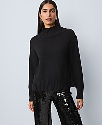 Ribbed Mock Neck Sweater carousel Product Image 1
