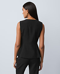 Crew Neck Peplum Vest carousel Product Image 2