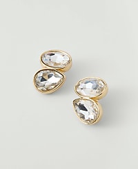 Double Crystal Stud Earrings carousel Product Image 1