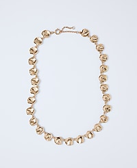 Hammered Metal Disc Necklace carousel Product Image 1