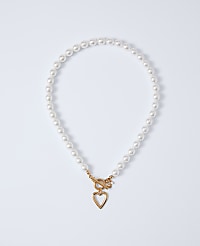 Pearl Heart Pendant Necklace carousel Product Image 1