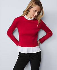 Weekend Ruffle Mix Media Top carousel Product Image 1