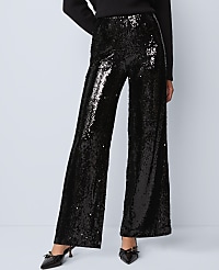 The Perfect Wide-Leg Pant in Sequin carousel Product Image 2