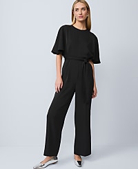 Petite Belted Wide Leg Jumpsuit carousel Product Image 1