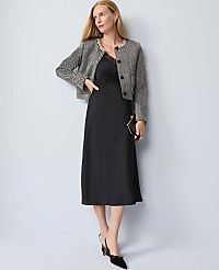 Lace Trim Satin Slip Midi Dress carousel Product Image 5