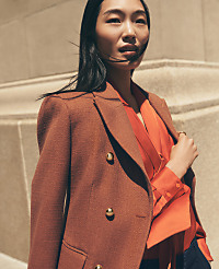 Fitted Long Double Breasted Coat carousel Product Image 1