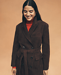 Studio Collection Suede Trench Coat carousel Product Image 7
