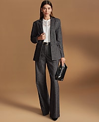 The Petite Wide-Leg Pant in Herringbone carousel Product Image 7