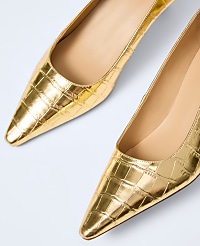 Metallic Croco Kitten Heel Pump carousel Product Image 2