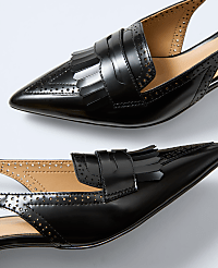 Leather Kiltie Slingback Pump carousel Product Image 2