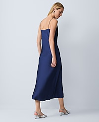 Petite Satin Cowl Neck Slip Dress carousel Product Image 2