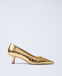 Metallic Croco Kitten Heel Pump carousel Product Image 1