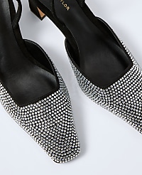Suede Embellished Slingback Pump carousel Product Image 2