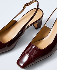 Cap Toe Patent Leather Slingback Pump carousel Product Image 2