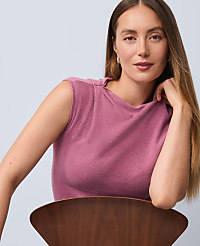 Pleated Shoulder Sweater Top carousel Product Image 3