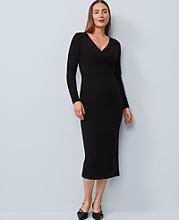 Wrap Effect Sweater Sheath Dress carousel Product Image 1