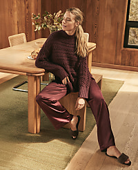 Haven Well Within Organic Cotton Horizontal Cable Funnel Neck Sweater carousel Product Image 4