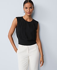 Pleated Satin Tank Top carousel Product Image 1