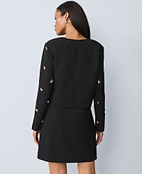 Embellished Crew Neck Blouse carousel Product Image 2