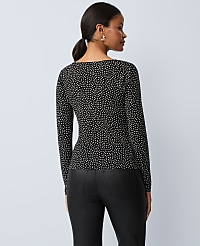Dotted V-Neck Top carousel Product Image 2
