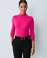 Button Turtleneck Sweater carousel Product Image 1