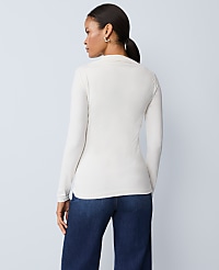 Petite Asymmetric Ruched Top carousel Product Image 2