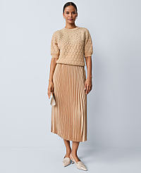 Petite Shimmer Cable Sweater Tee carousel Product Image 2