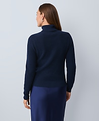 Studio Collection Cashmere Ribbed Turtleneck Sweater carousel Product Image 2