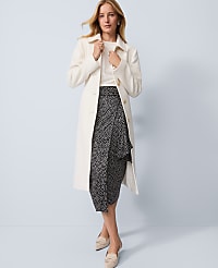 Petite Dotted Side-Tie Satin Midi Skirt carousel Product Image 4