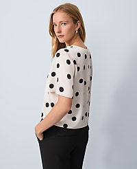 Dotted Satin Top carousel Product Image 2