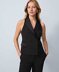 The Double Breasted Vest in Crepe carousel Product Image 1