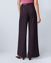 Studio Collection Belted Wide-Leg Pant in Plaid carousel Product Image 3