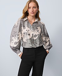 Floral Satin Blouse carousel Product Image 1
