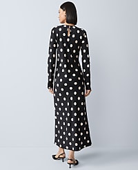 Dotted Satin Sheath Dress carousel Product Image 2
